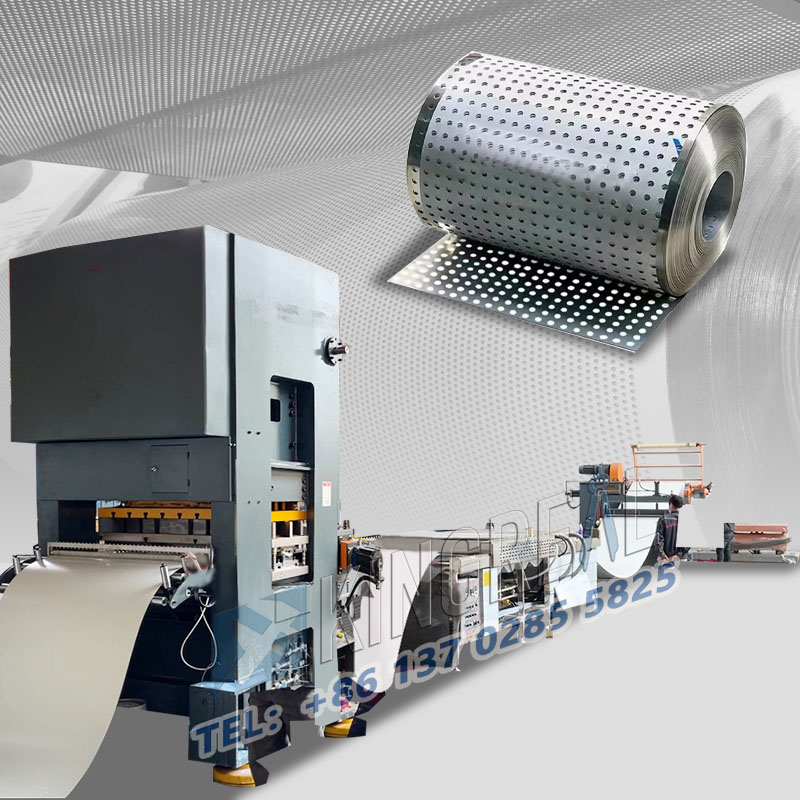 آلة ثقب لفائف الصفائح وإعادة لفها